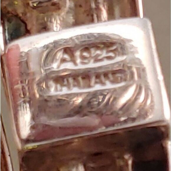 Vintage Sterling Marcasite Wave Flex Link Bracelet - Picture 5 of 6